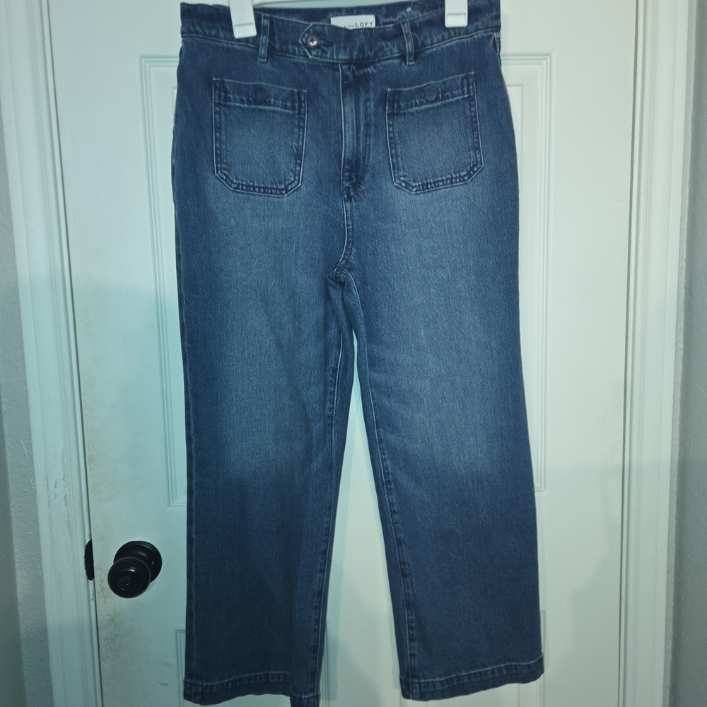 LOFT Straight-Leg Women's Jeans in Medium Blue Wash Size 30 Never Worn